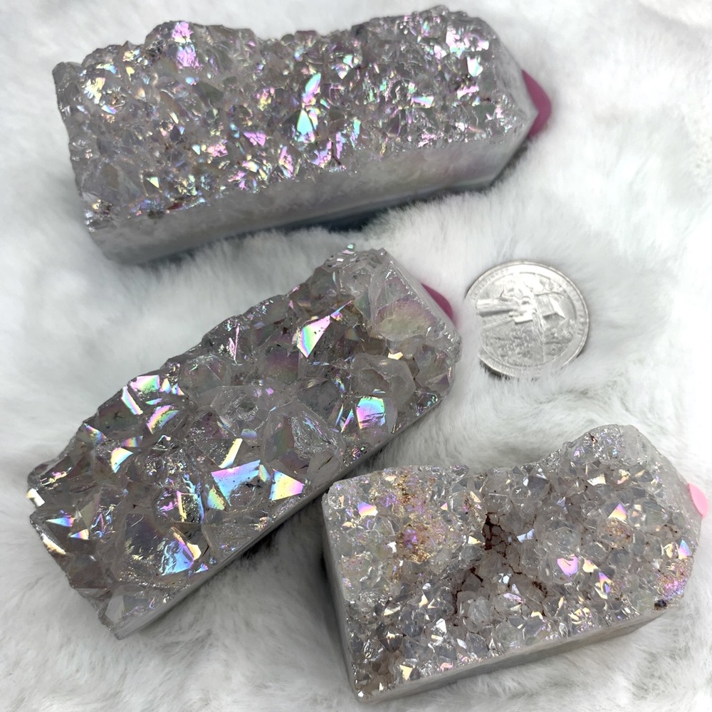 Aura Agate Druzy Cluster